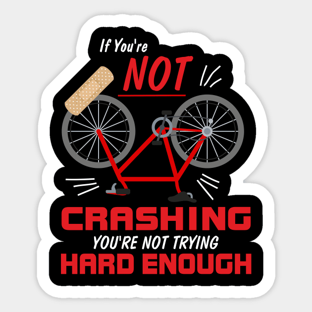 Funny Mountain Bike Crash Accident Sport Hobby MTB Sticker by FunnyphskStore
